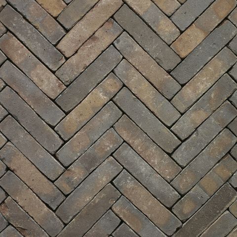 Sierbestrating-limburg-tuinvariant-Oliva WS bruin blauw onbezand vormbak 20x5x8 getrommeld