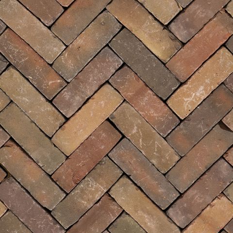 Sierbestrating-limburg-tuinvariant-Varia WS geel rood bont onbezand vormbak 20x6,5x6 getrommeld