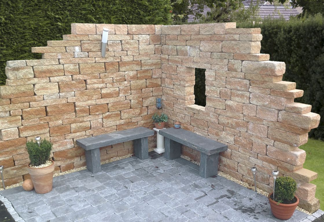 Sierbestrating-limburg-tuinvariant-Combiwall Ruine Mont Blanc