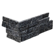 Sierbestrating-limburg-tuinvariant-Stone Panels Black Quarzite Corner piece (40+20)x15x1,5-2,5 cm