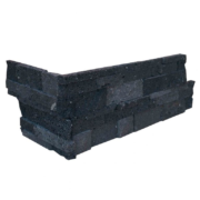 Sierbestrating-limburg-tuinvariant-Stone Panels Grey- Black Lava Corner piece(40+20)x15x1,5-2,5 cm