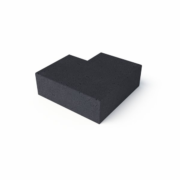 Sierbestrating-limburg-tuinvariant-Schellevis trap hoekstuk 90° (40/20) binnen carbon 60x60 cm