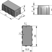 Sierbestrating-limburg-tuinvariant-Seamstone 25x12,5x10 2/2 Carbon Intense