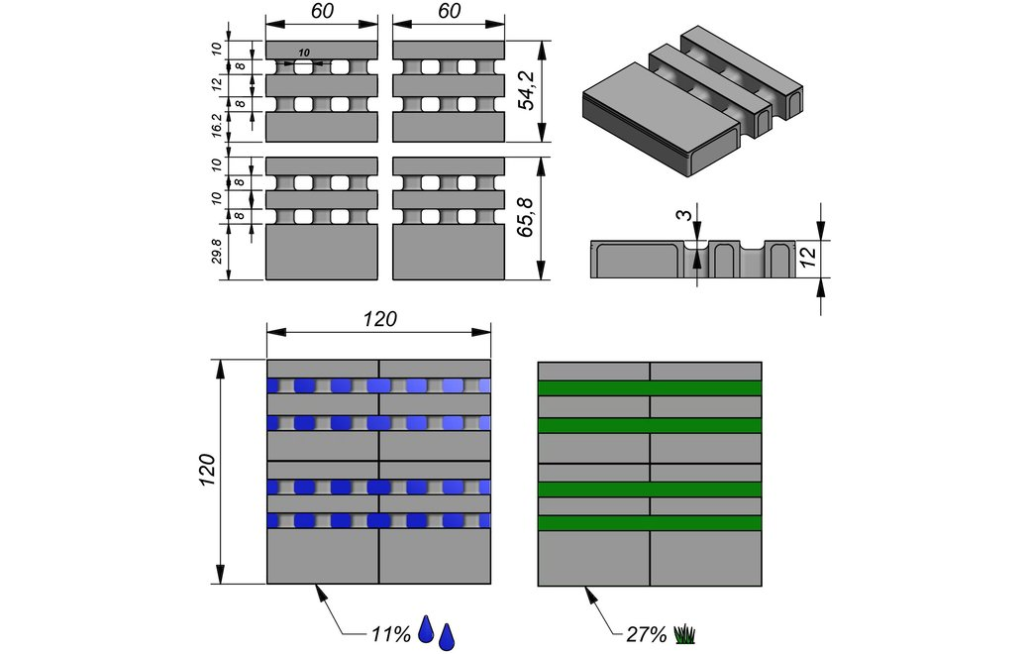 Sierbestrating-limburg-tuinvariant-Aviena Square Waterpasserende Tegel 120x120x12 Carbon Intense