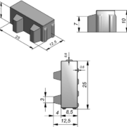 Sierbestrating-limburg-tuinvariant-Greenstone Grasbetontegel 25x12,5x10 2/2 Carbon Intense