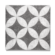 Sierbestrating-limburg-tuinvariant-GeoProArte® 60x60x4 Dark Grey Flower