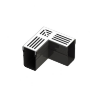 Sierbestrating-limburg-tuinvariant-Aquadrain Corner Grey Grating 100/100 mm Hoekstuk grijs