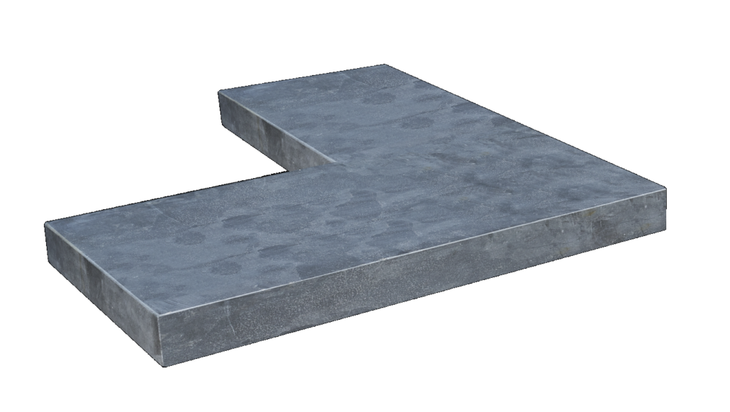 Sierbestrating-limburg-tuinvariant-Hoek Blue Moon Honed Linea 50/25x50x3 cm