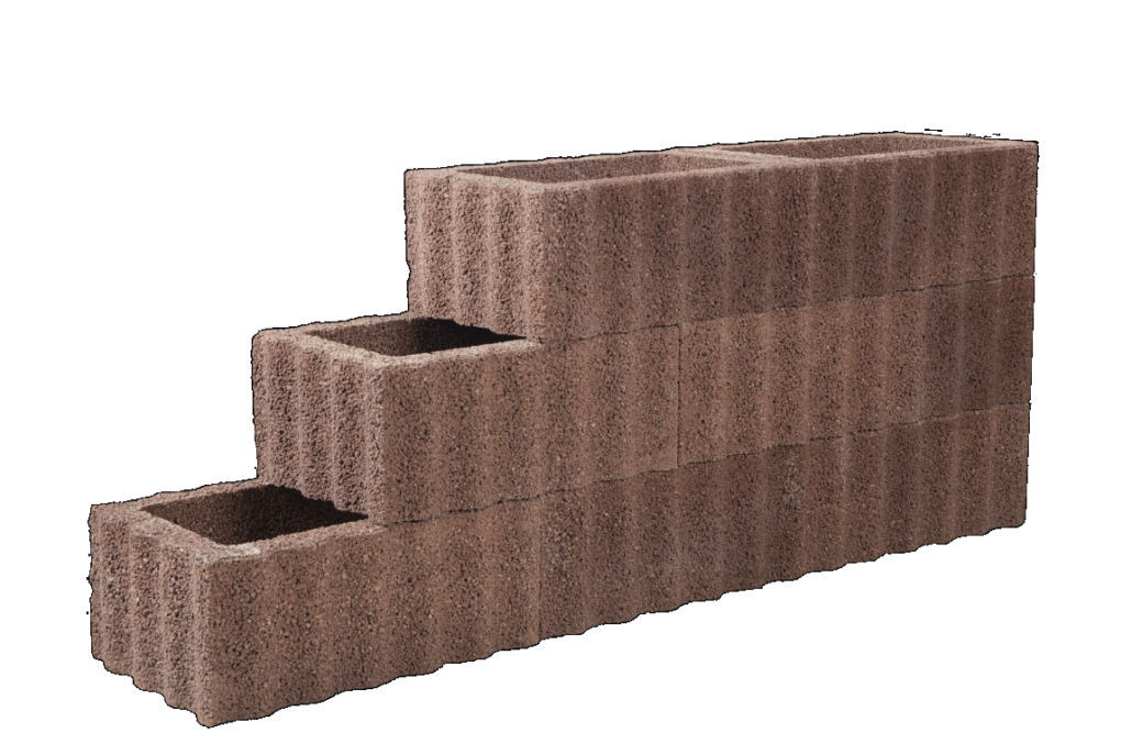 Sierbestrating-limburg-tuinvariant-Rechthoekflor Bruin/Rood 40x60x25 cm