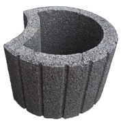 Sierbestrating-limburg-tuinvariant-Cirkelflor Groot Zwart 48x38x30 cm