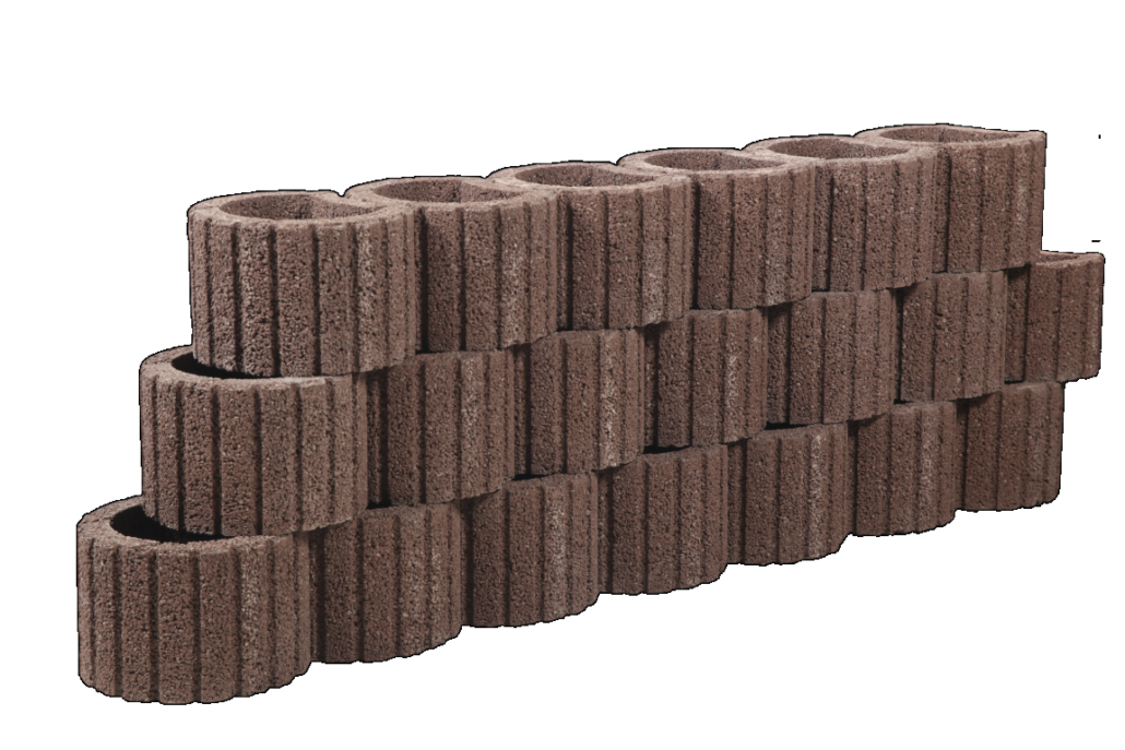 Sierbestrating-limburg-tuinvariant-Cirkelflor Mini Bruin/Rood 30x20x20 cm