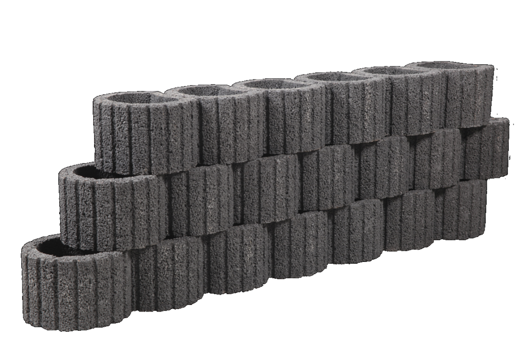 Sierbestrating-limburg-tuinvariant-Cirkelflor Mini Zwart 30x20x20 cm